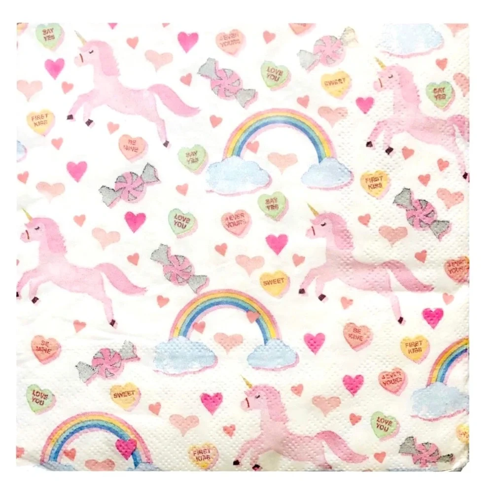Molly & Rex Unicorn Icon Treats Paper Luncheon Napkins (15923),  40 ct